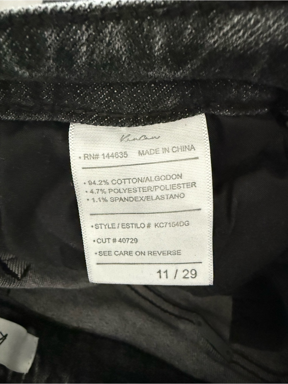 KanCan Women’s Size 11/29 Black Wash Skinny Jeans Frayed Hem - Picture 7 of 7